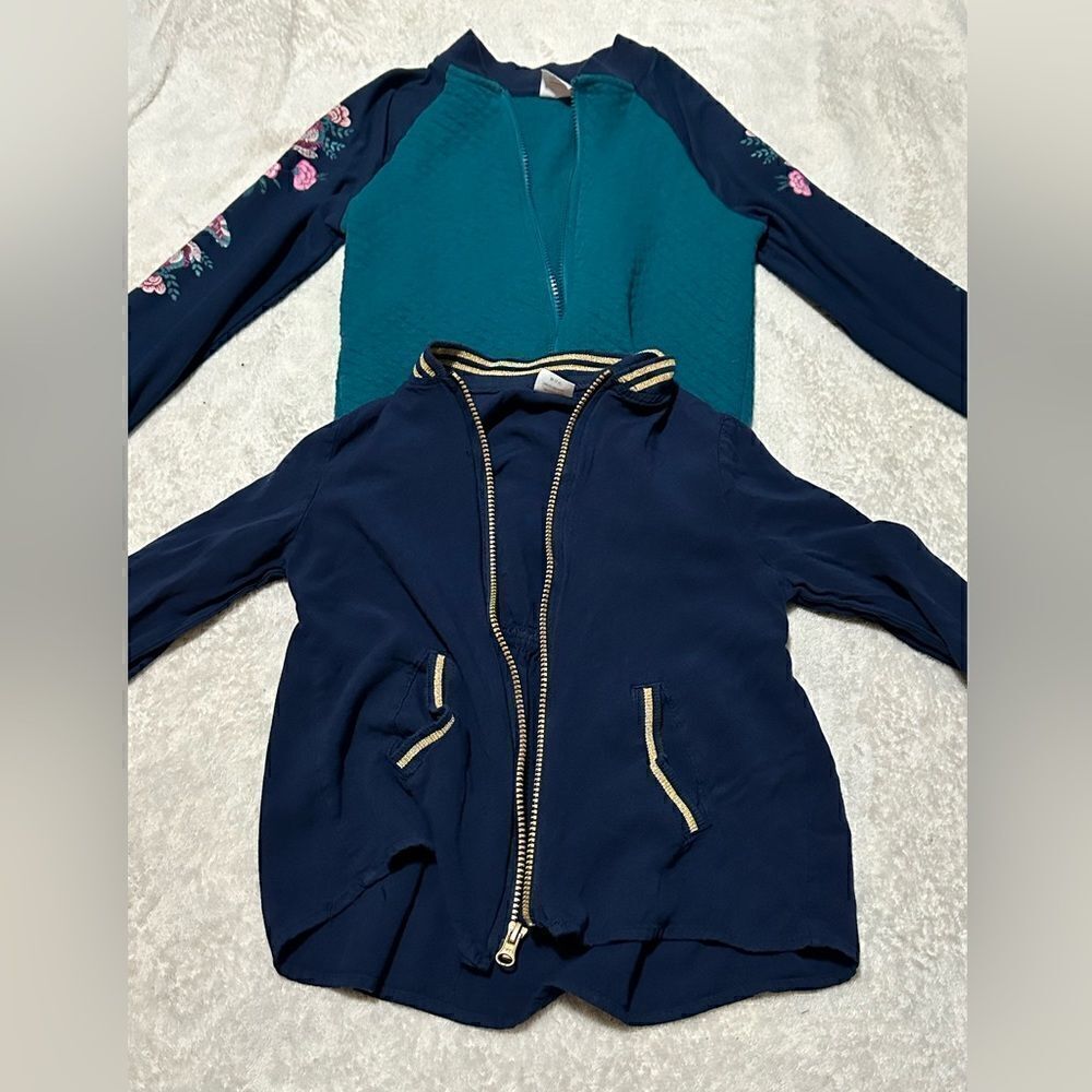 Jackets - girls zip up light jackets - set of 2 - size Medium